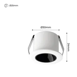 Downlight LED Mini 2W - Chip OSRAM - Bajo UGR - CRI 90 - Ø 30mm