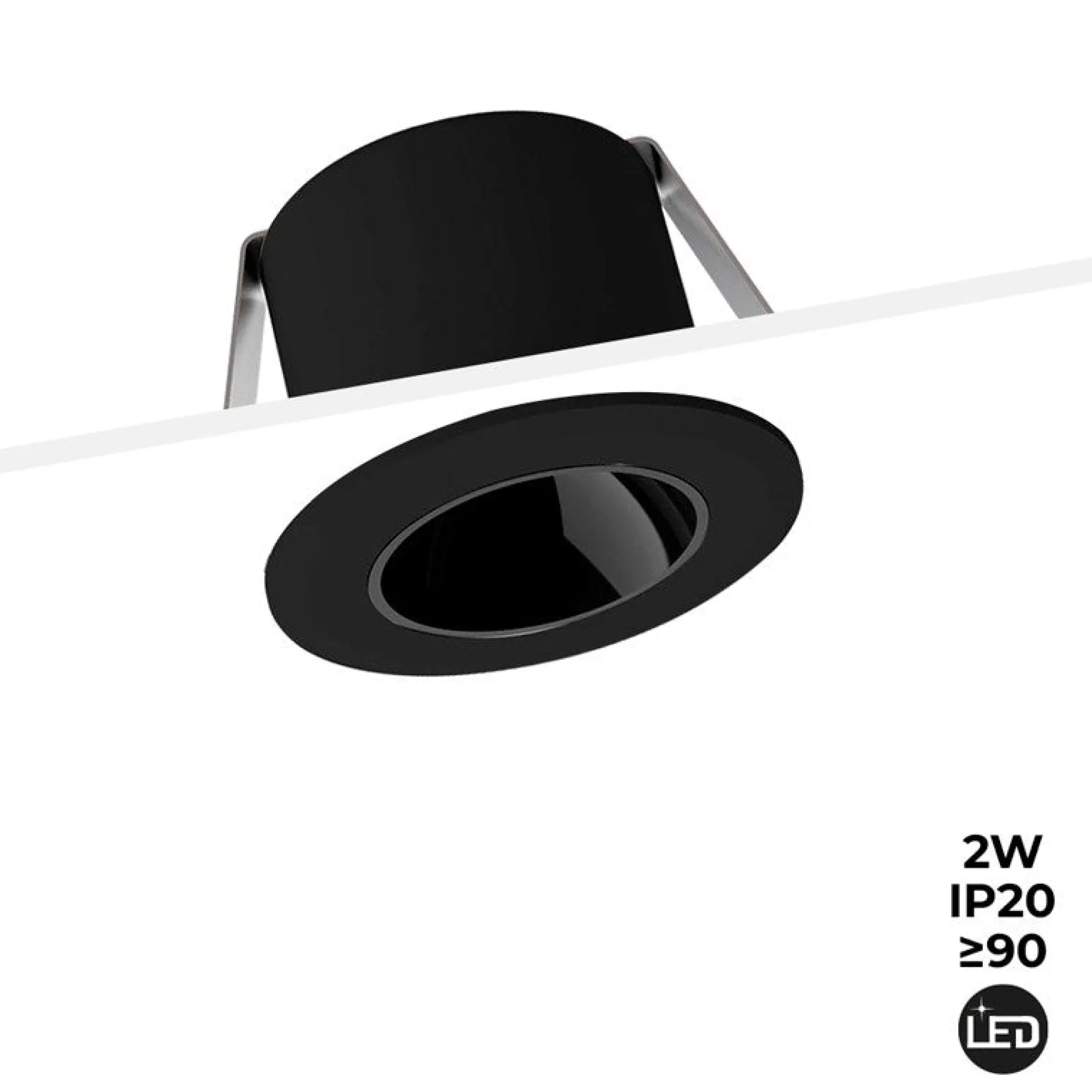 Downlight LED Mini 2W - Chip OSRAM - Bajo UGR - CRI 90 - Ø 30mm