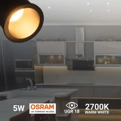 Downlight LED Mini 5W - Chip OSRAM - Bajo UGR - Ø 34mm