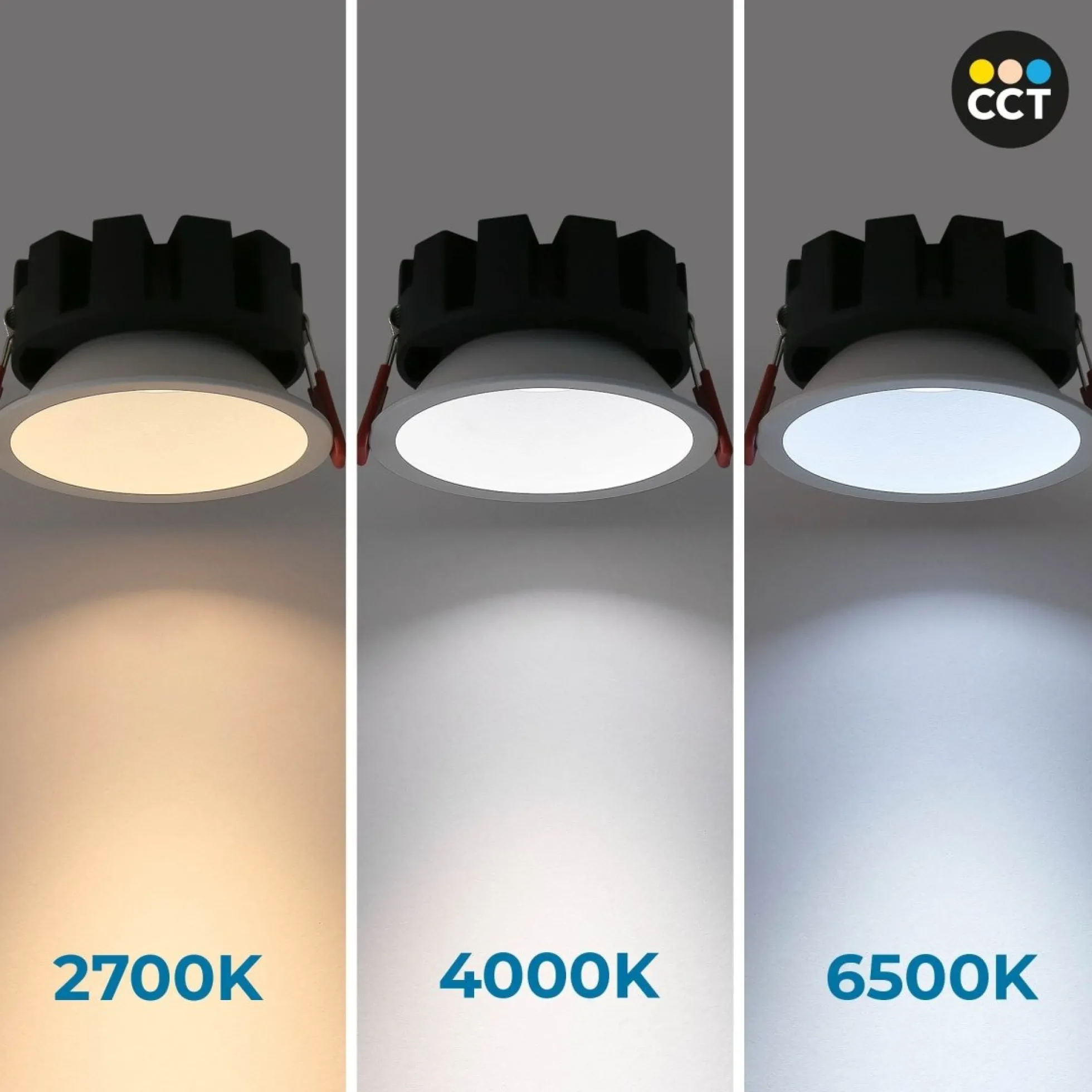 Downlight LED - 8W - CCT - Chip OSRAM - Corte Ø 75mm