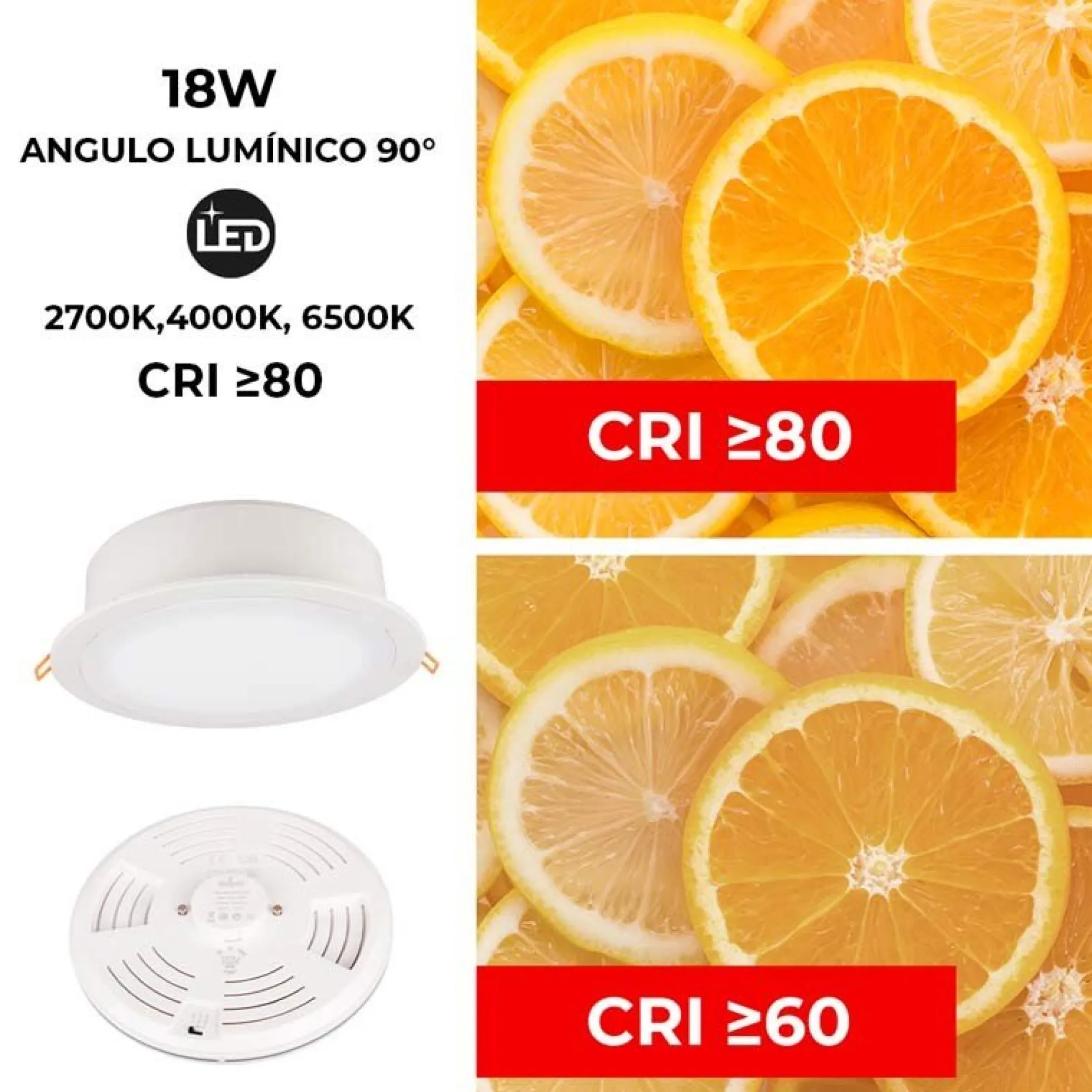 Downlight Redondo Estanco CCT Fumagalli "Teresa 260" 18W IP55