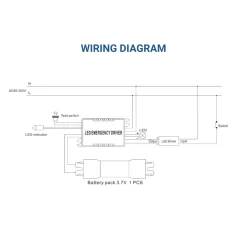 Driver LED para emergencia - Salida 3W - 3h autonomía - Luz 3/20W