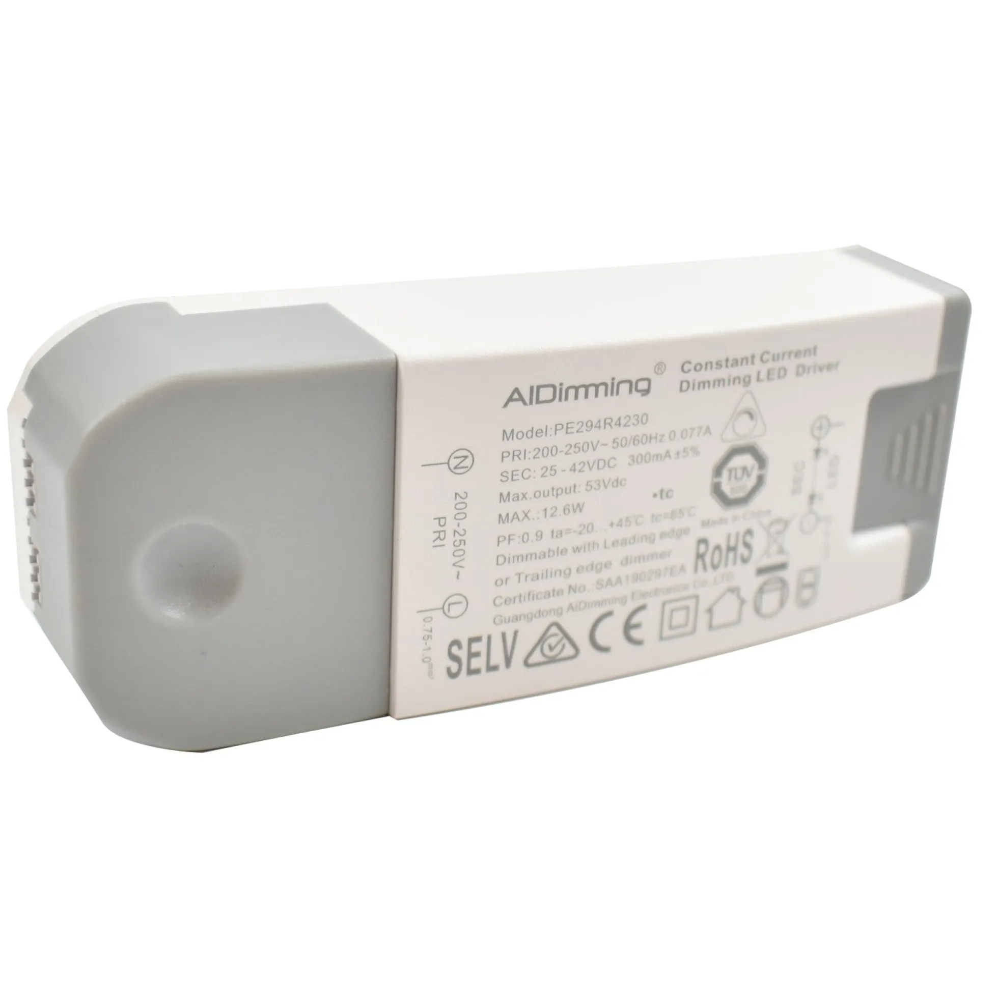 Driver regulable TRIAC corriente constante 25-42V 12.6W 300mA