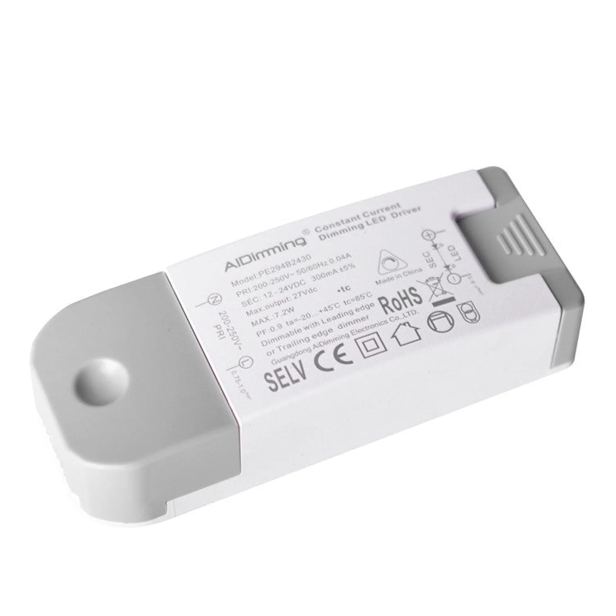 Driver regulable TRIAC corriente constante 12-24V 7.2W 300mA