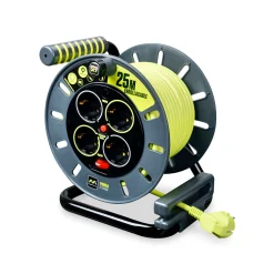 Enrollacables Pro-XT - 4 tomas - Cable alta visibilidad 3x1,5mm2 - 25m - IP20
