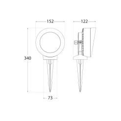 Estaca de jardín LED FUMAGALLI "TOMMY-EL SPIKE" - GX53 - CCT - IP55