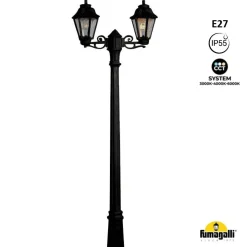 Farola doble exterior FUMAGALLI "Gigi Bisso/Anna" - 2x E27 - CCT - IP55