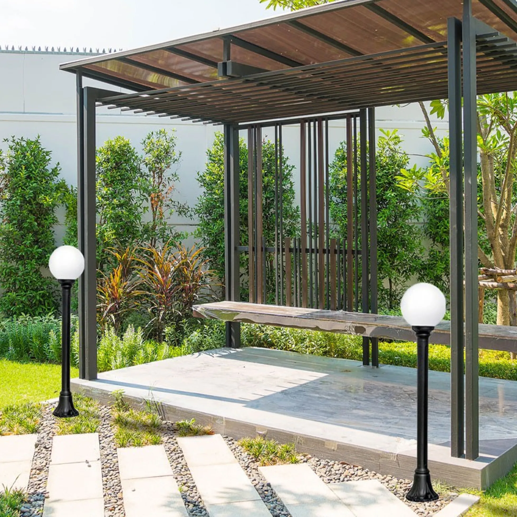 Farola exterior Fumagalli LED "GLOBO MIZAR/G250" 8.5W E27 - CCT