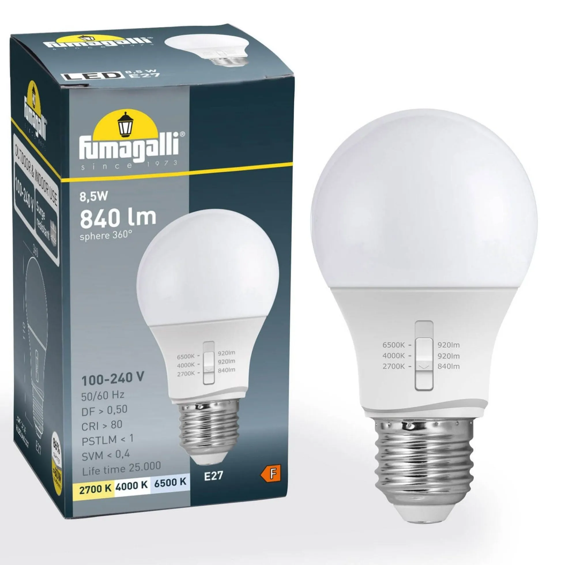 Farola LED exterior FUMAGALLI "Giaffa/Roby" - 94,5 cm - IP55