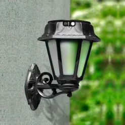 Farola solar de jardín aplique de pared 