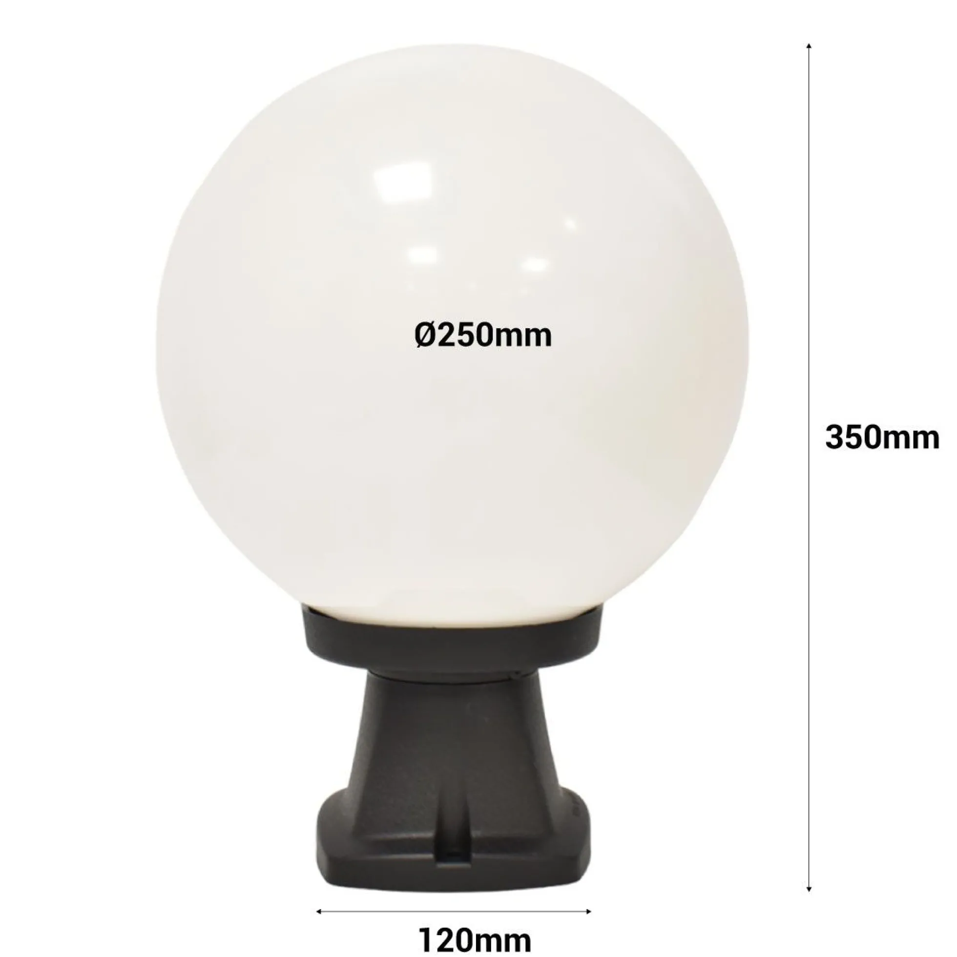 Farol de pie exterior esfera FUMAGALLI "Disma/G250" opal - E27