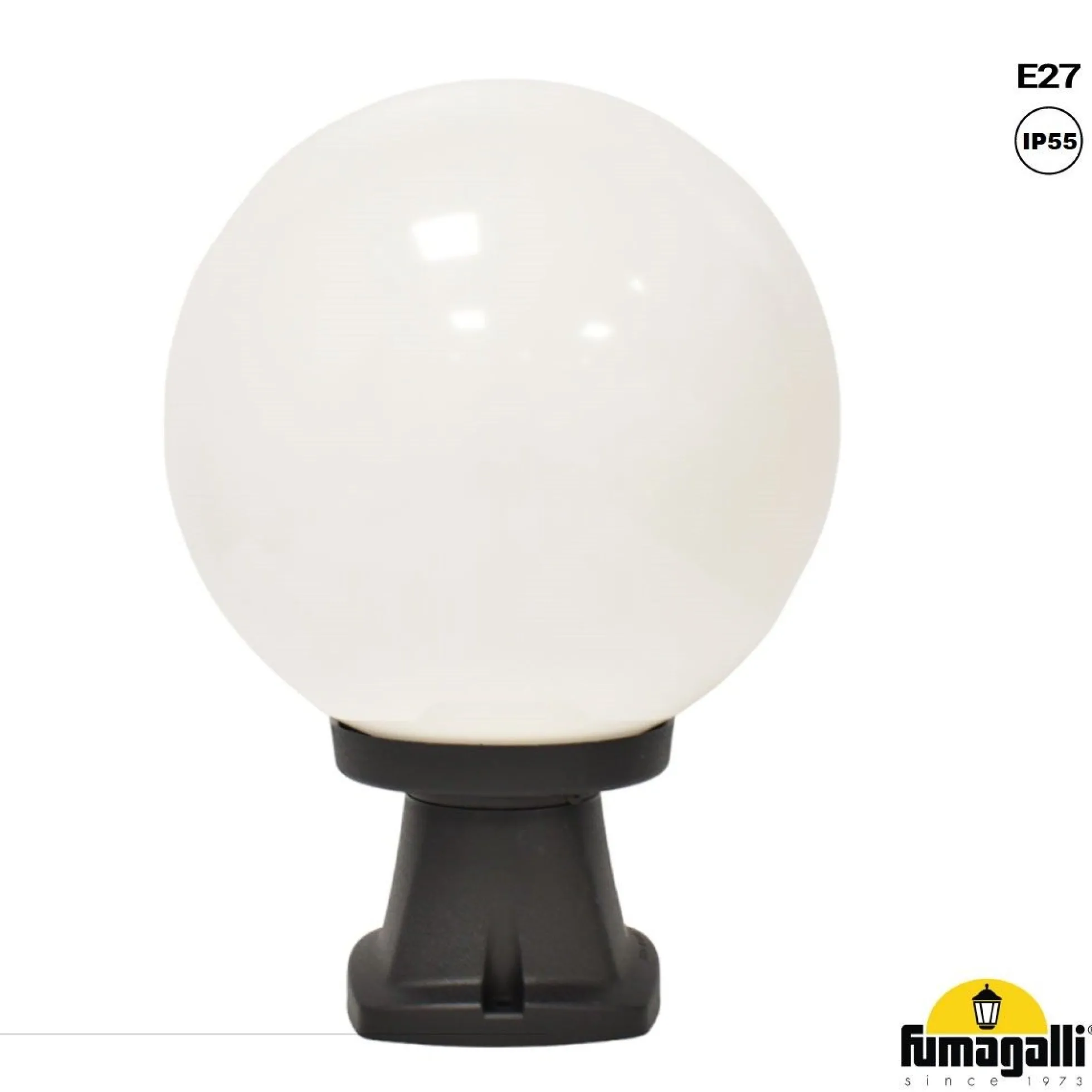 Farol de pie exterior esfera FUMAGALLI "Disma/G250" opal - E27