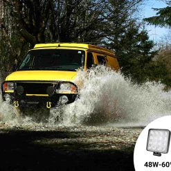 Faro LED 4x4 todoterreno - 48W - 10-40V DC - 4 Pulgadas - 2000lm - Ángulo 60º