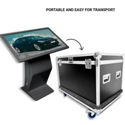 Flight Case para Digital Kiosk 43