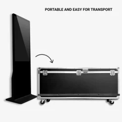 Flight Case para Tótem LCD DLS43 - con Foam, Ruedas y Asas – Transporte Seguro en Ferias y Eventos