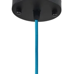 FLORÓN METALICO PARA LAMPARA COLGANTE ACABADO NEGRO MATE