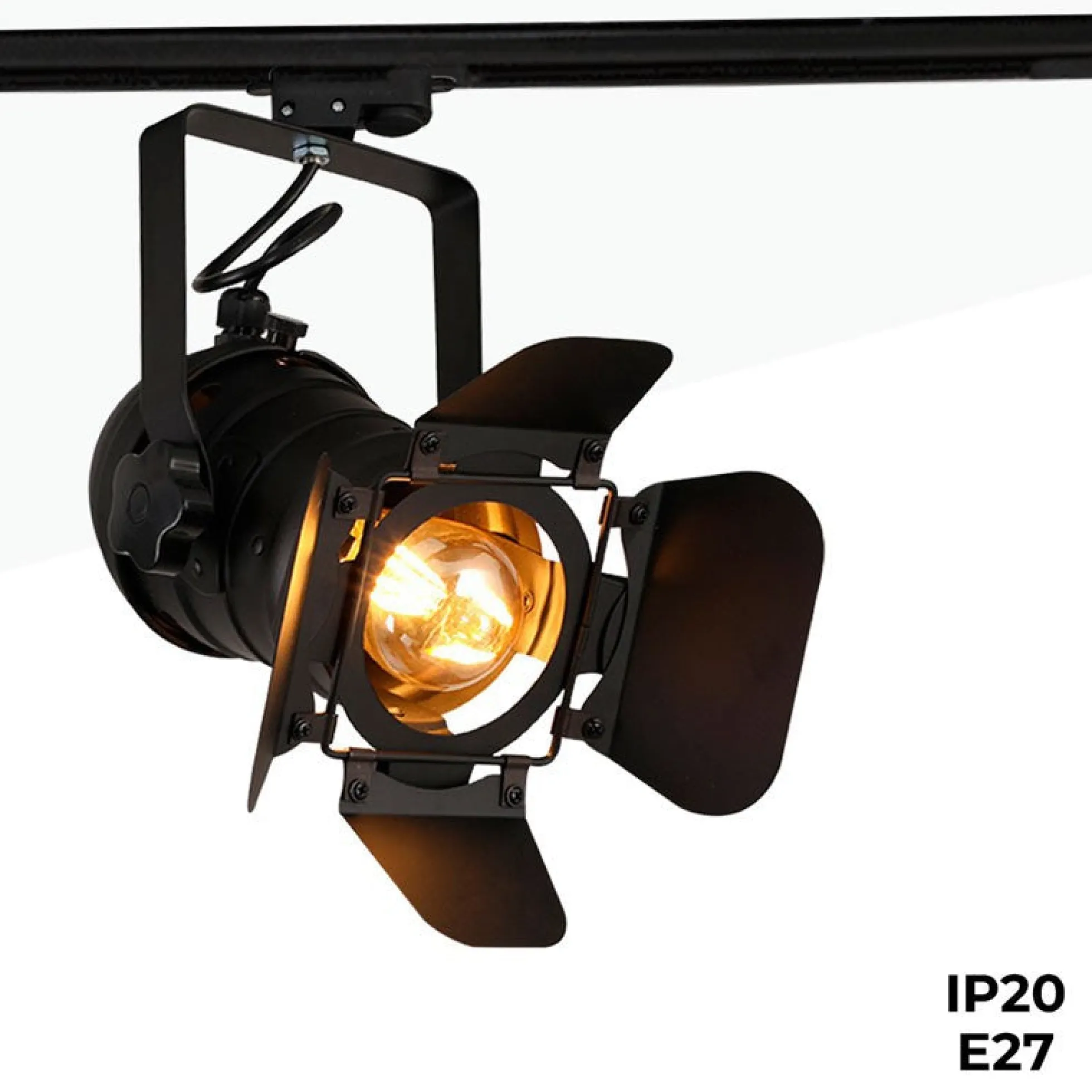 Foco carril monofásico orientable "Cinema" - E27