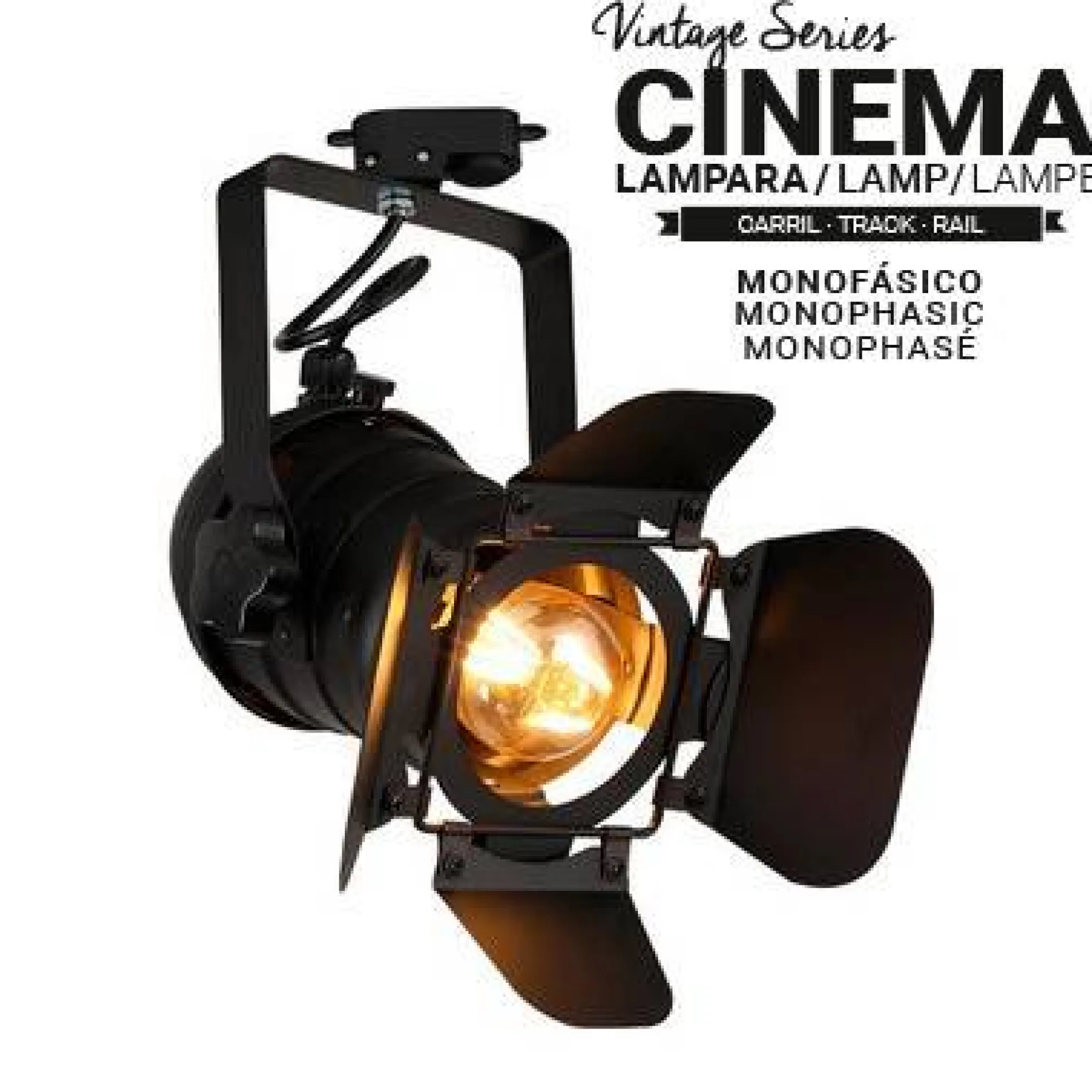 Foco carril monofásico orientable "Cinema" - E27
