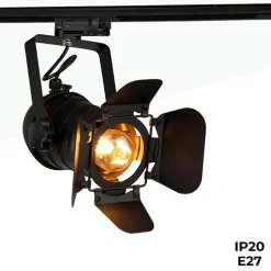 Foco carril trifásico orientable "Cinema" - E27