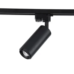 Foco de carril monofásico con ángulo lumínico ajustable y articulado de 8W zoom