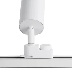 Foco de carril monofásico con ángulo lumínico ajustable y articulado de 8W zoom