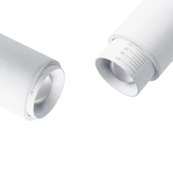 Foco de carril monofásico con ángulo lumínico ajustable y articulado de 8W zoom