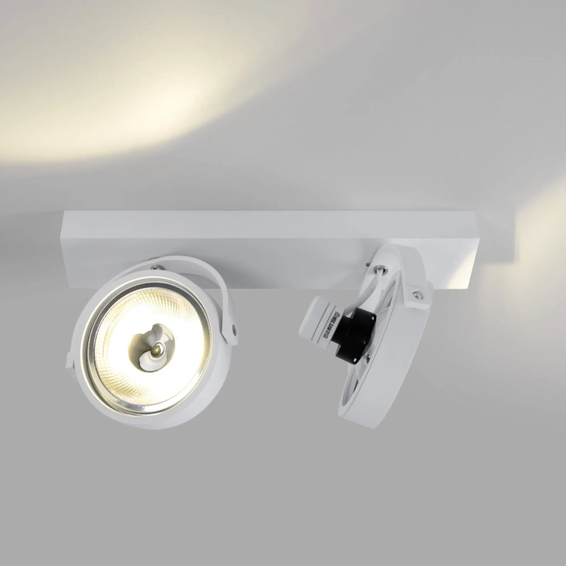 Foco de techo doble orientable "IRIS" + 2 bombillas AR111 GU10