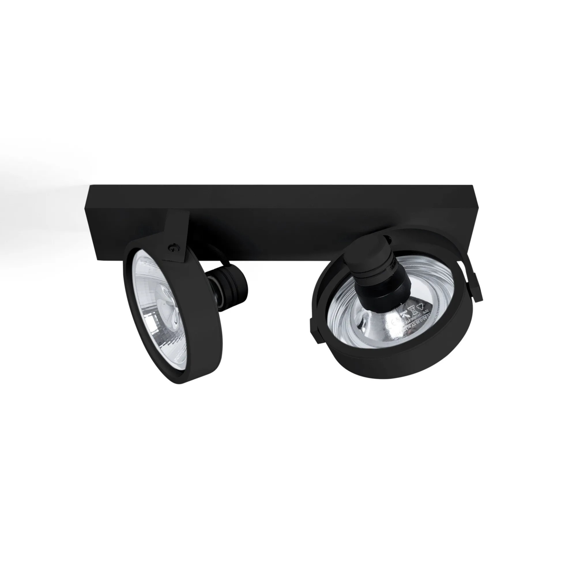 Foco de techo doble orientable "IRIS" + 2 bombillas AR111 GU10