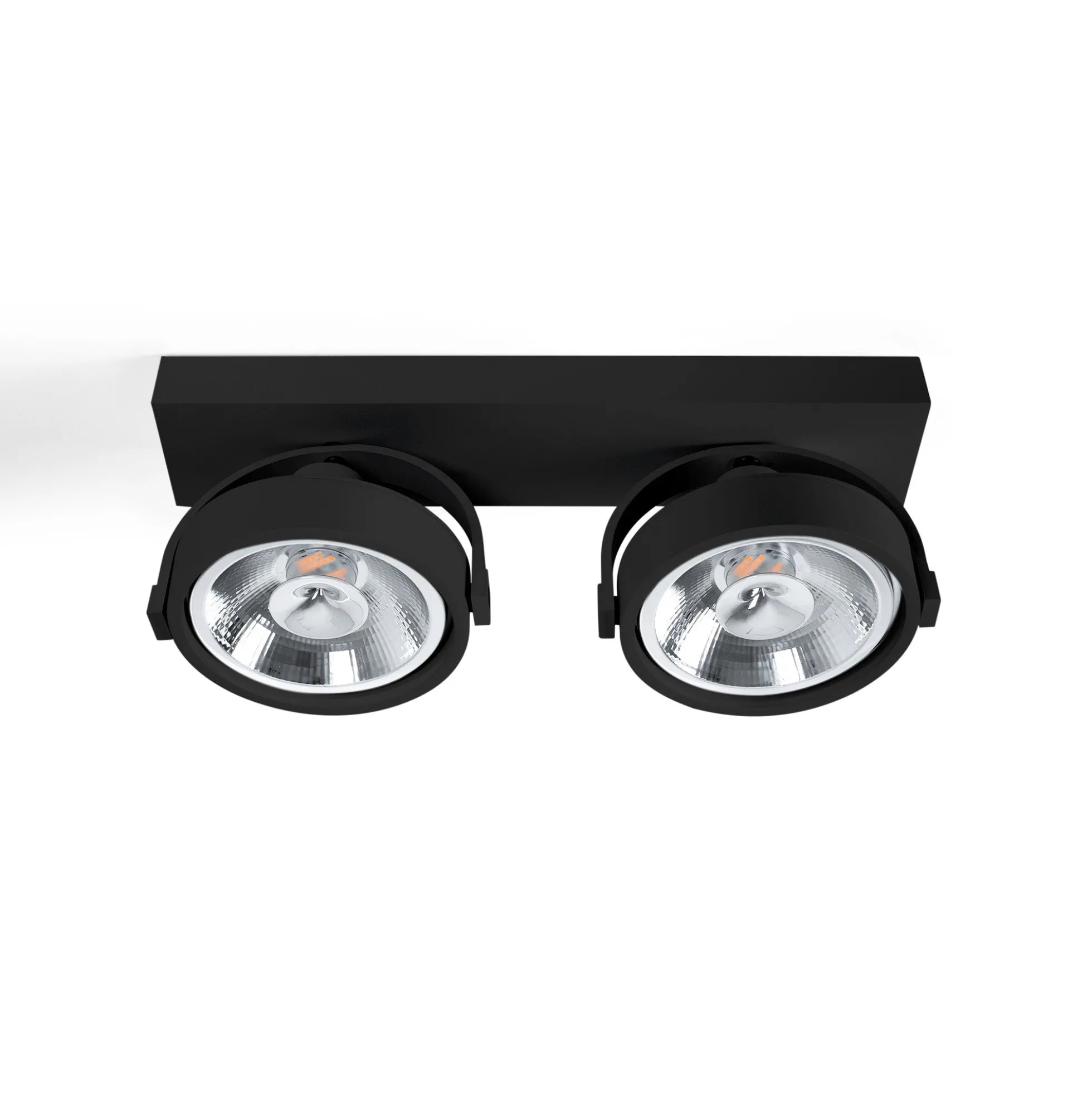 Foco de techo doble orientable "IRIS" + 2 bombillas AR111 GU10