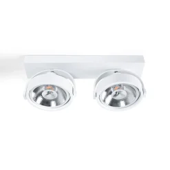 Foco de techo doble orientable