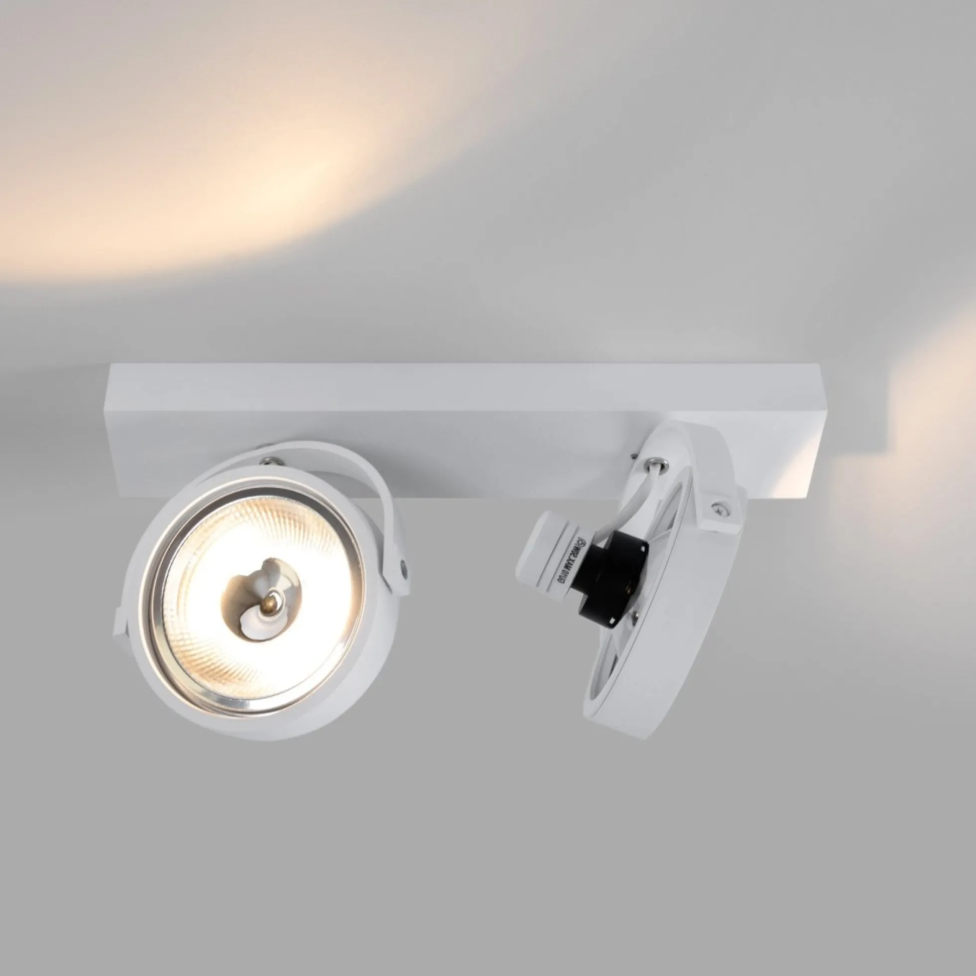 Foco de techo doble orientable "IRIS" + 2 bombillas AR111 GU10