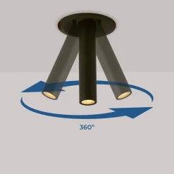 Foco de techo LED empotrable 3W - Extensible 120mm - Orientable - Chip OSRAM - 2700K