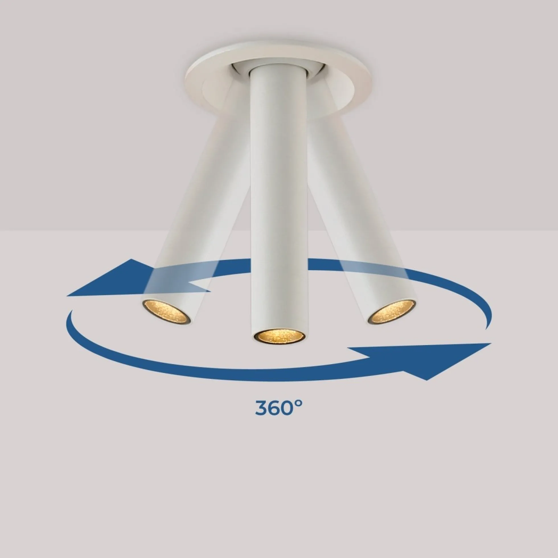 Foco de techo LED empotrable 3W - Extensible 120mm - Orientable - Chip OSRAM - 2700K