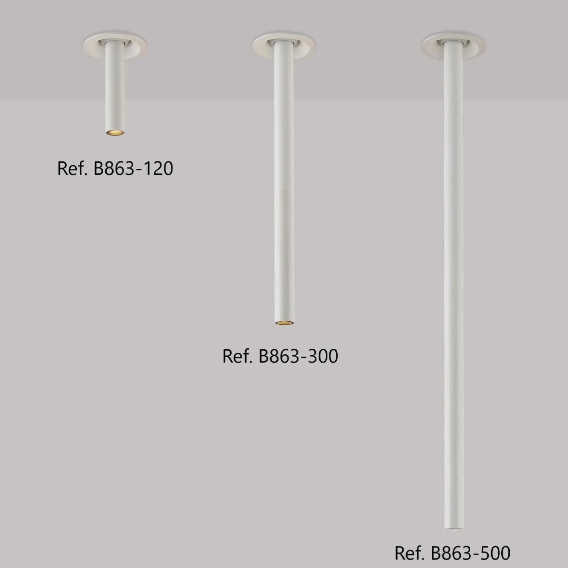 Foco de techo LED empotrable 3W - Extensible 120mm - Orientable - Chip OSRAM - 2700K