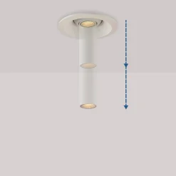 Foco de techo LED empotrable 3W - Extensible 300mm - Orientable - Chip OSRAM - 2700K