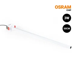 Foco de techo LED empotrable 3W - Extensible 500mm - Orientable - Chip OSRAM - 2700K