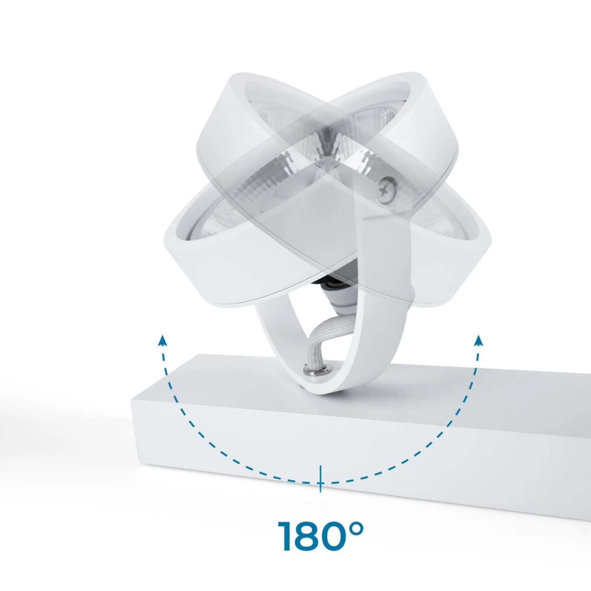 Foco de techo triple orientable "IRIS" + 3 bombillas AR111 GU10