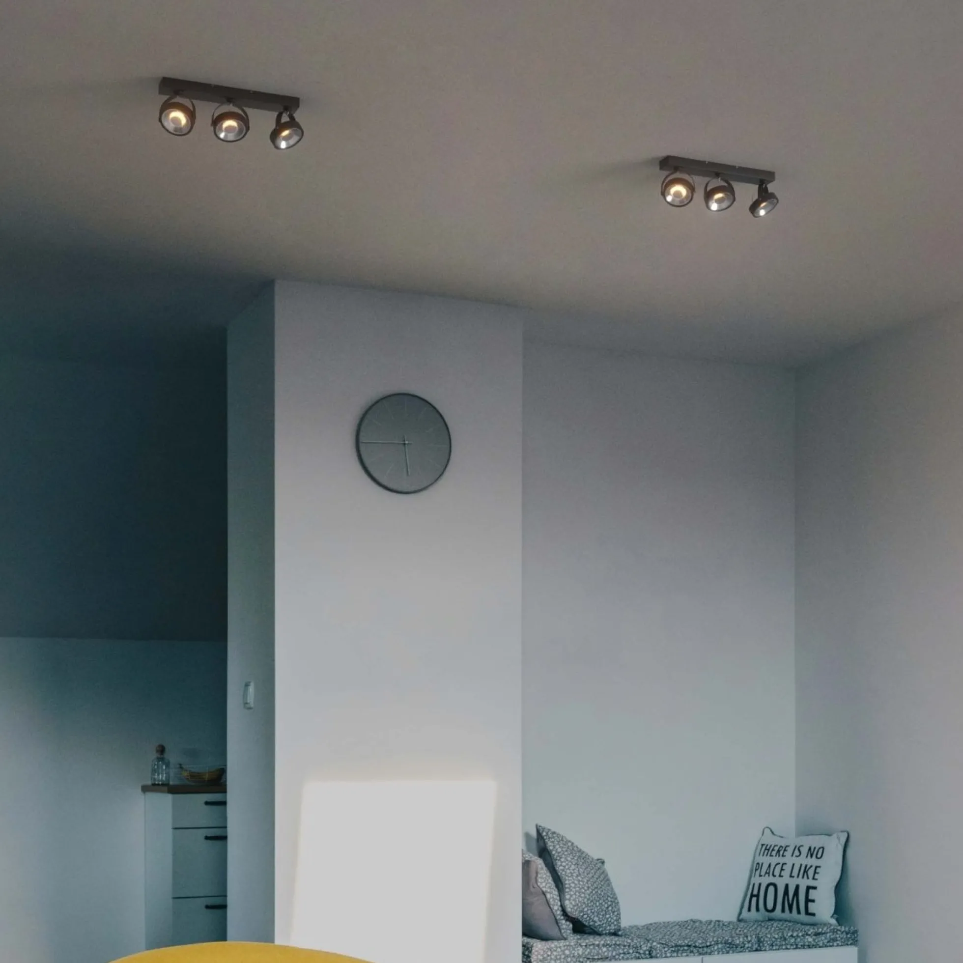 Foco de techo triple orientable "IRIS" + 3 bombillas AR111 GU10
