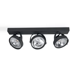 Foco de techo triple orientable 