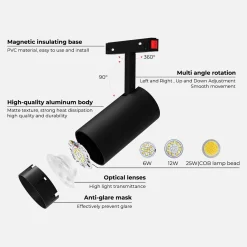Foco LED CCT para carril magnético 48V - 6W - Mi Light