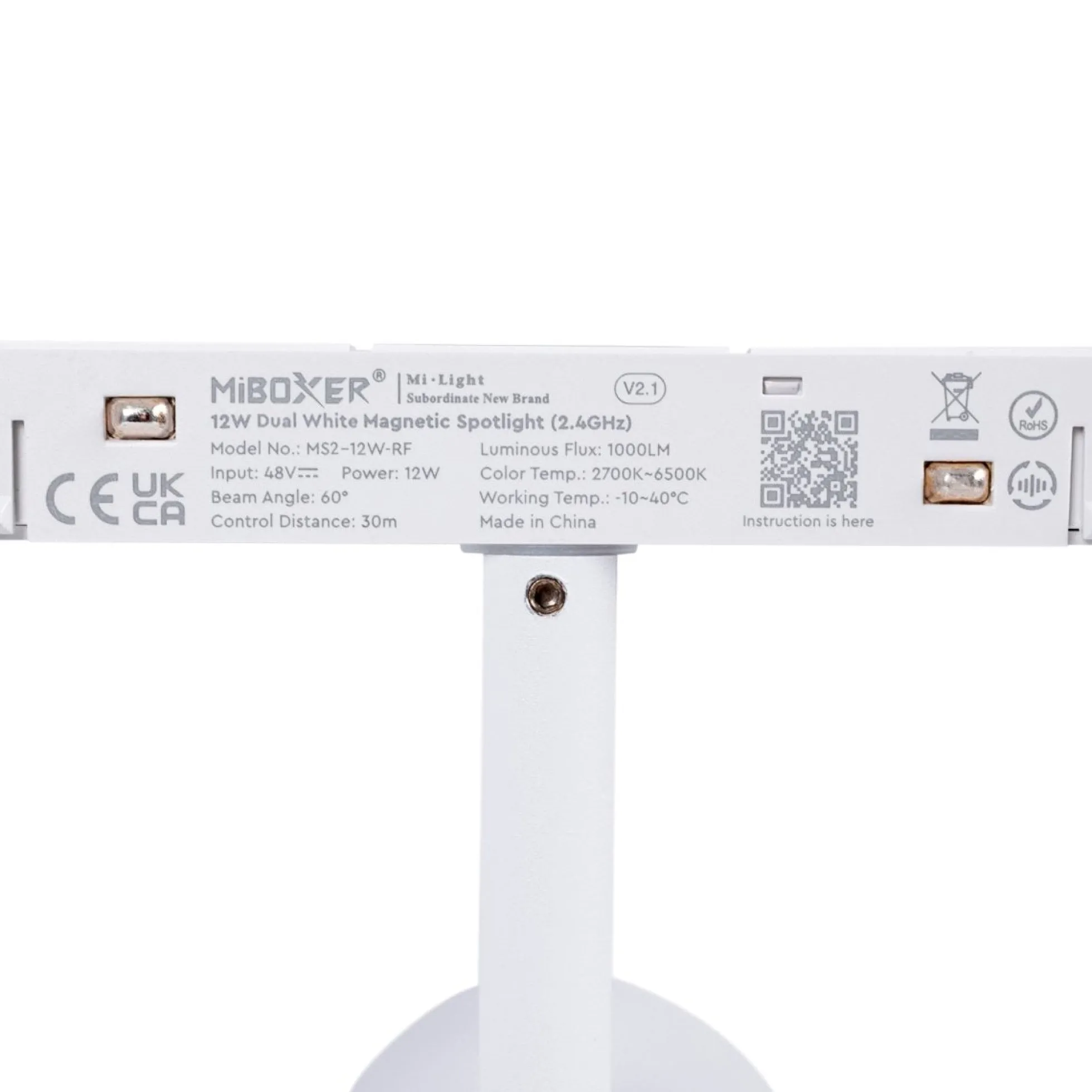 Foco LED CCT para carril magnético 48V - 12W - Mi Light