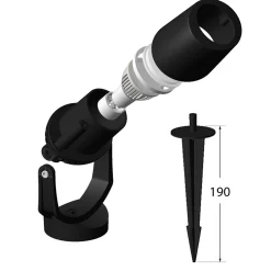 Foco LED con estaca FUMAGALLI MINITOMMY CCT GU10 3,5W