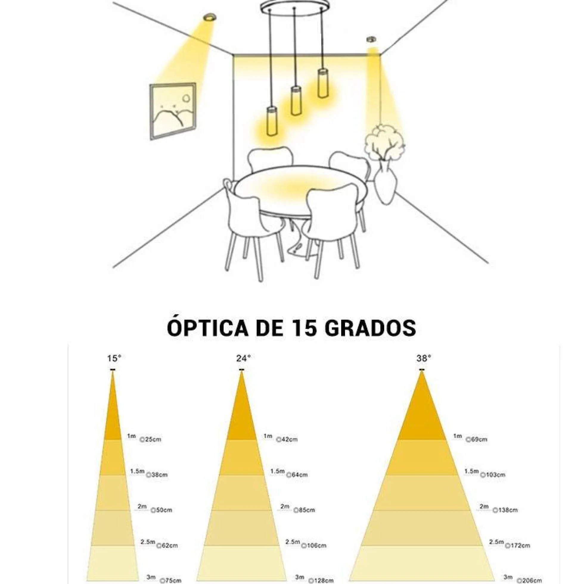 Foco LED downlight 6W 15º - Inclinado "KOPPA"