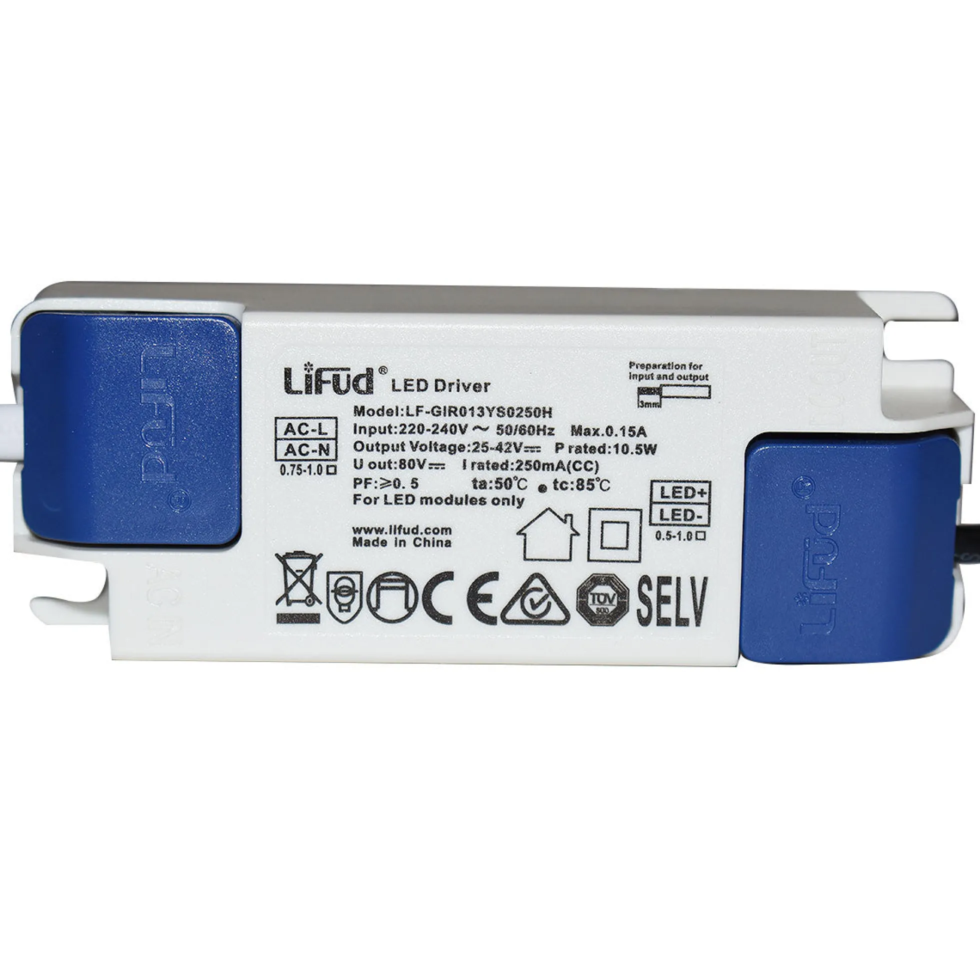 Foco LED empotrable blanco 11W "KOPPA"- Óptica 36º - Corte Ø 100mm - Bajo UGR
