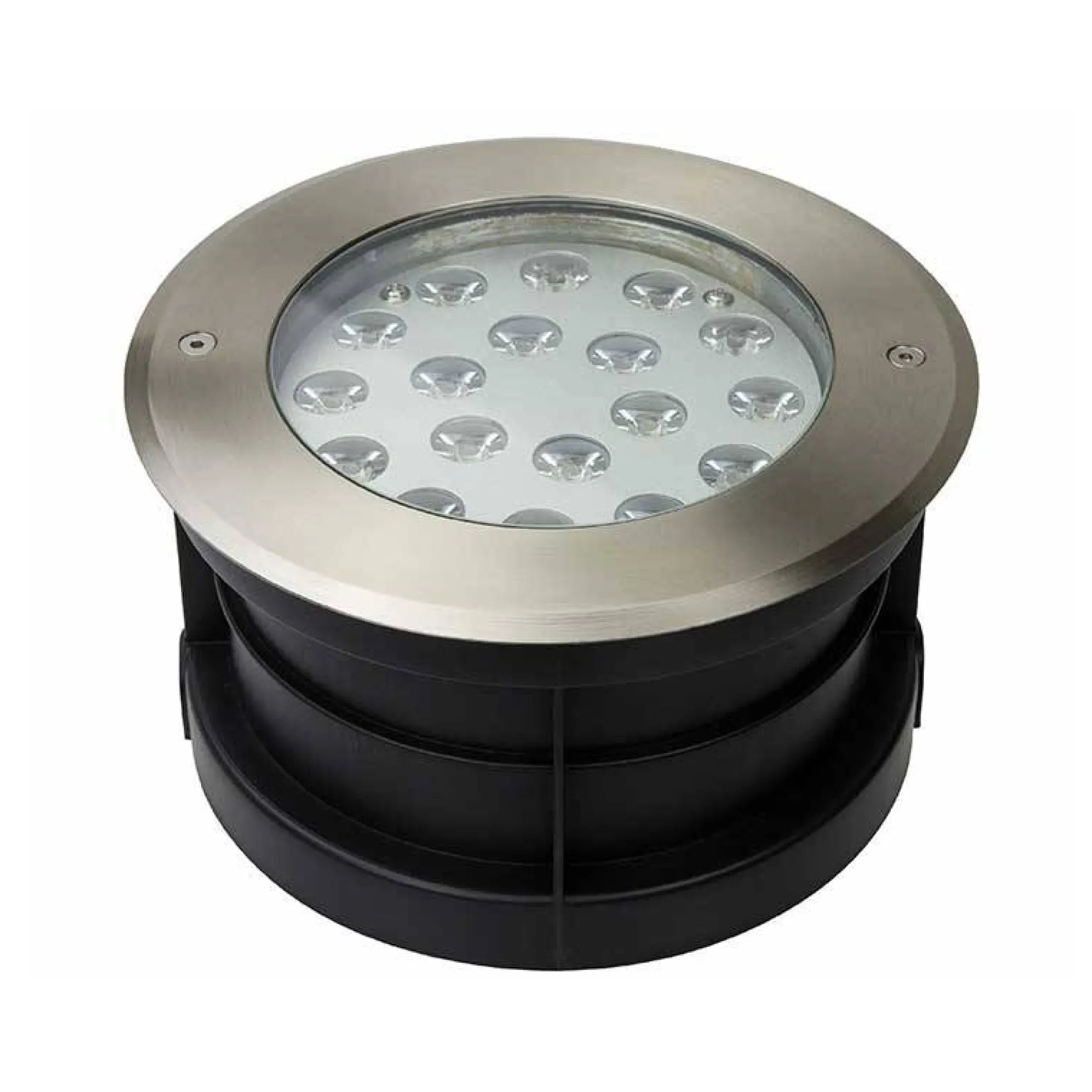 Foco LED Empotrable en suelo 18W 12V-DC IP67 Blanco cálido 3000K
