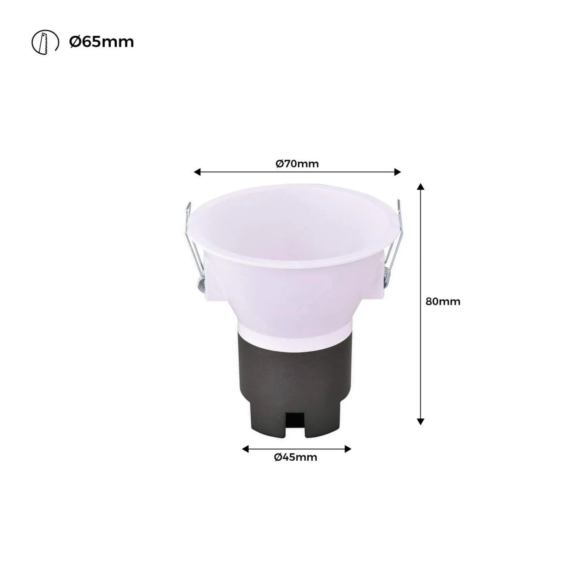 Foco LED empotrable 6W "KOPPA"- Óptica 24º - Corte Ø 65mm - Bajo UGR