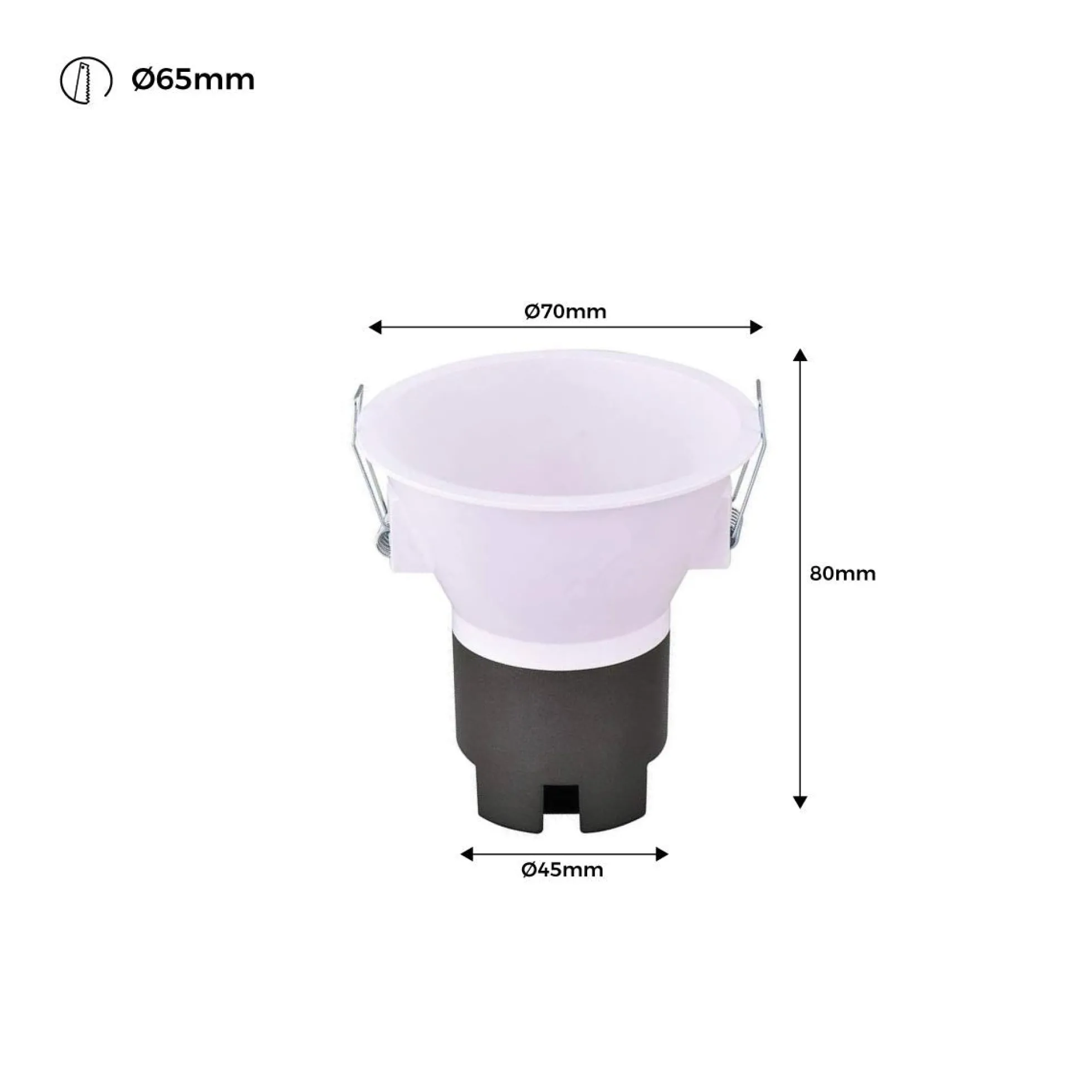 Foco LED empotrable 6W "KOPPA"- Óptica 15º - Corte Ø 65mm - Bajo UGR