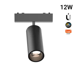 Foco LED orientable para carril magnético - 12W - 26mm - 24° - CCT + SMART - 48V