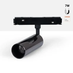 Foco LED para carril magnético 48V - 7W - Chip OSRAM - 2700K - Colores