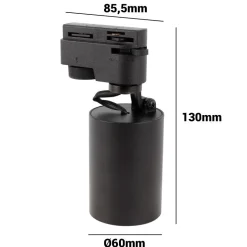 Foco LED para Carril Monofásico Orientable GU10